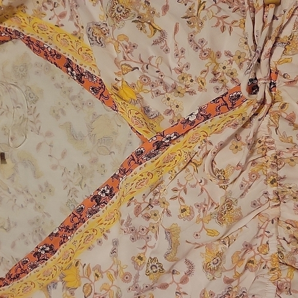 BEBOP 1990s Floral Faux Wrap Surplice Festival Maxi Dress Medium - Picture 10 of 13